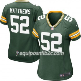 Camiseta Mujer NFL Green Bay Packers Clay Matthews 52  Nike Verde 